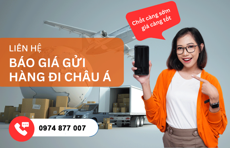 Bảng giá gửi hàng đi Châu Á