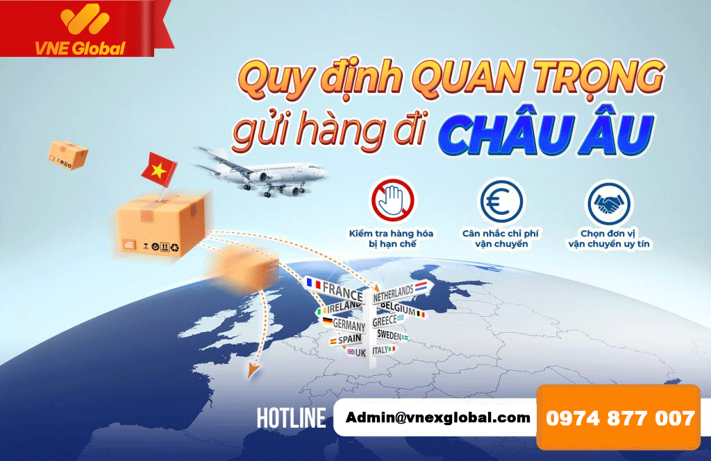 Quy định khi nhập khẩu hàng cá nhân vào châu Âu